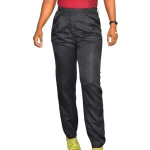 Acne Play Pants Black High Rise Trousers Dress Straight Leg Pleated Size 34 2 XS